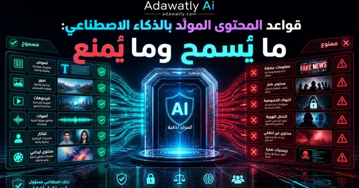 قواعد المحتوى المولّد بالذكاء الاصطناعي: ما يُسمح وما يُمنع
