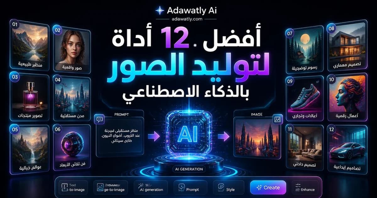 أفضل 12 أداة لتوليد الصور بالذكاء الاصطناعي