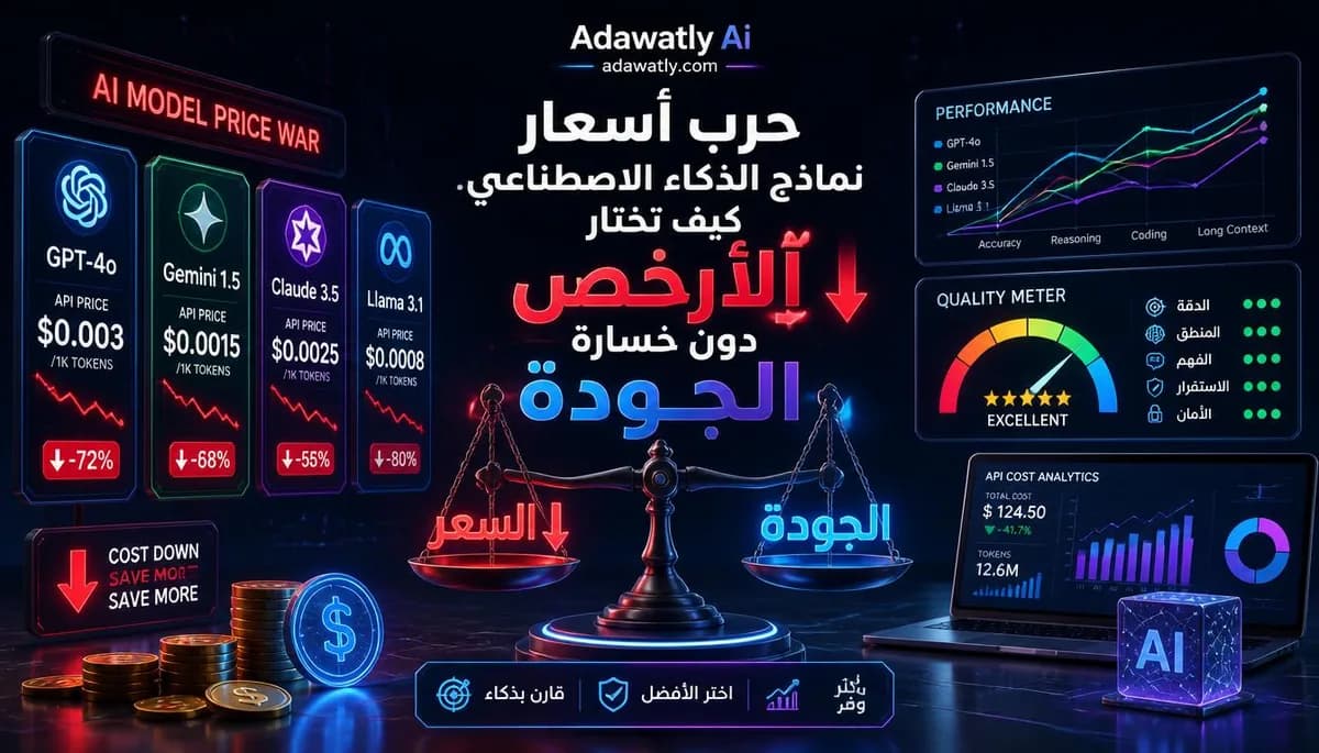 حرب أسعار نماذج الذكاء الاصطناعي: كيف تختار الأرخص دون خسارة الجودة