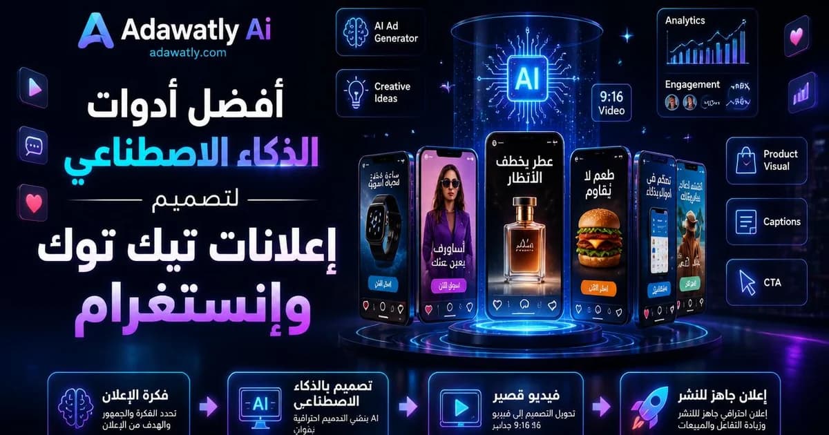 أفضل أدوات الذكاء الاصطناعي لتصميم إعلانات تيك توك وإنستغرام