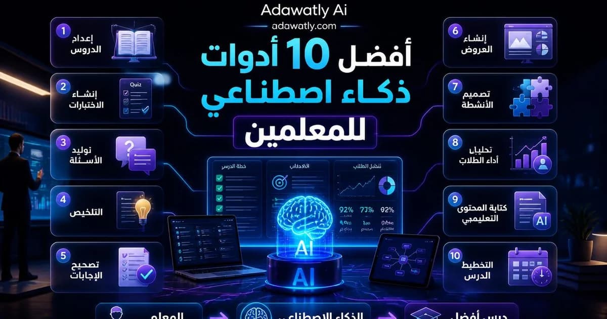 أفضل 10 أدوات ذكاء اصطناعي للمعلمين