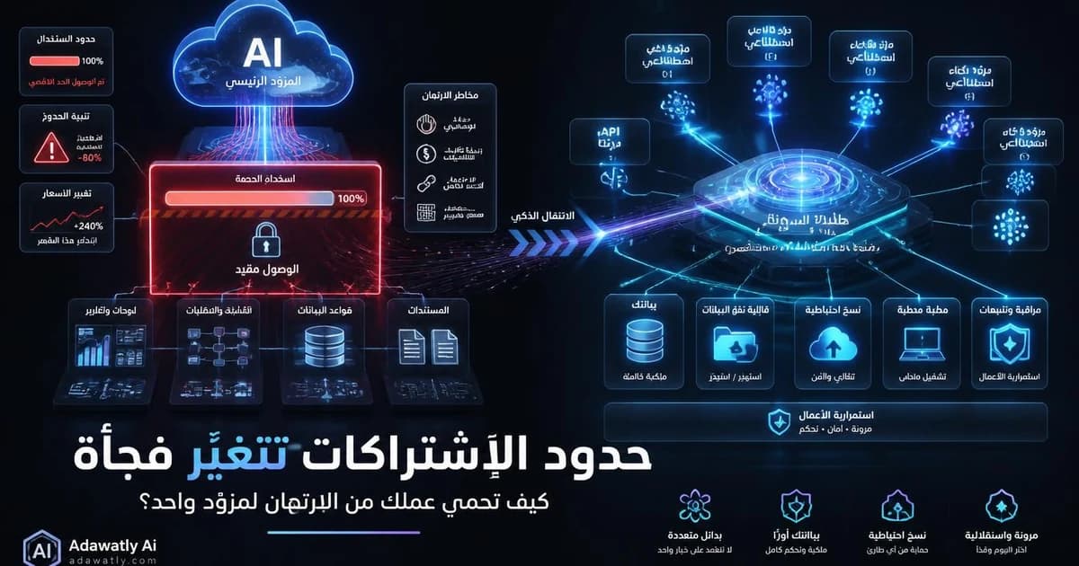 حدود الاشتراكات تتغيّر فجأة: كيف تحمي عملك من الارتهان لمزوّد واحد؟