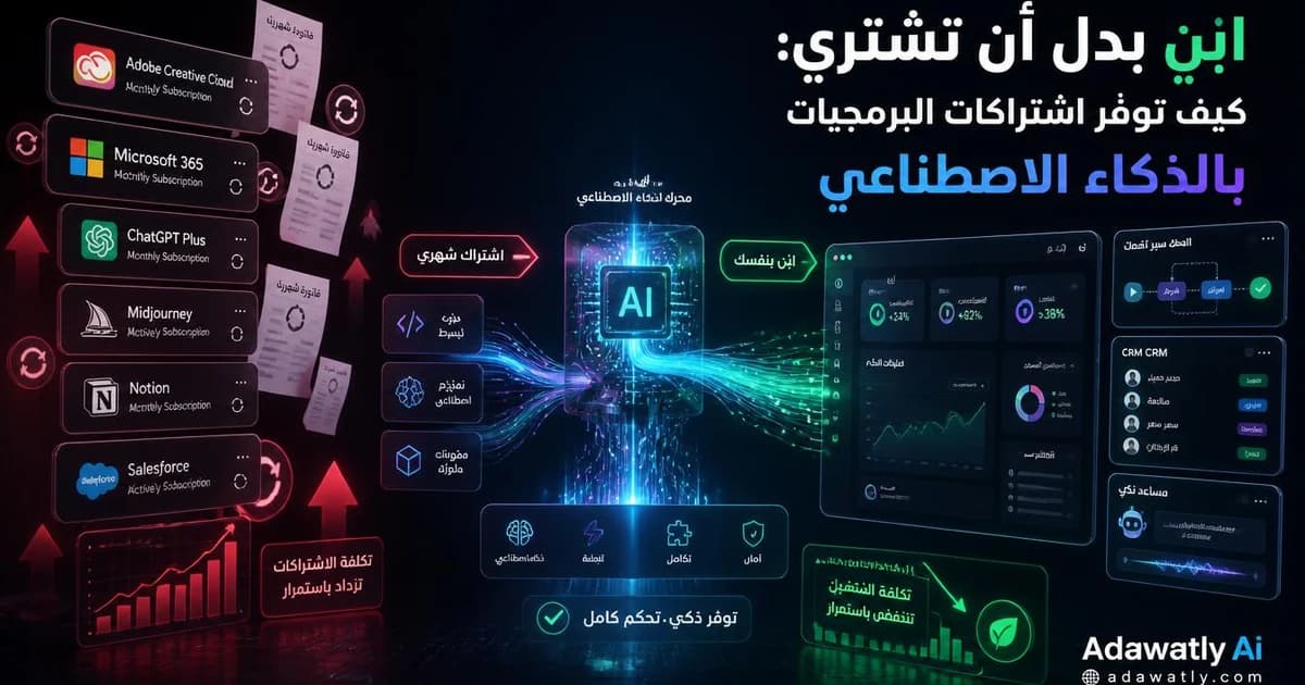 ابنِ بدل أن تشتري: كيف توفّر اشتراكات البرمجيات بالذكاء الاصطناعي