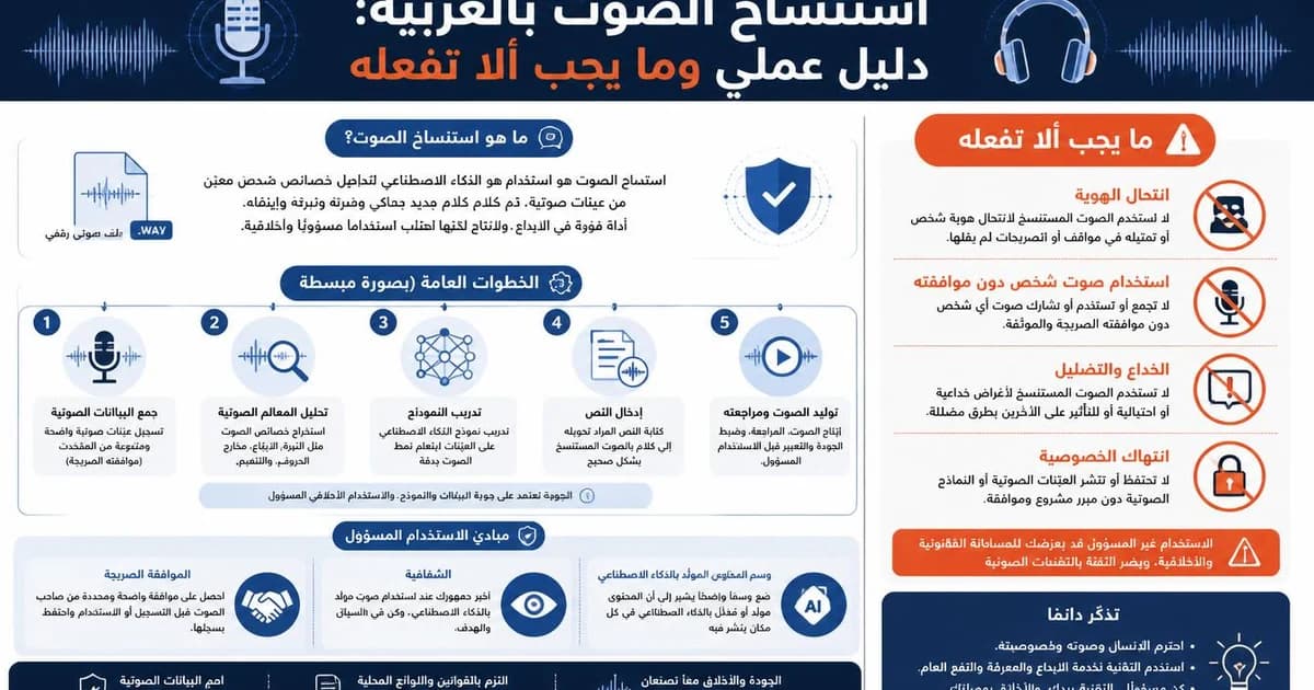 استنساخ الصوت بالعربية: دليل عملي وما يجب ألّا تفعله